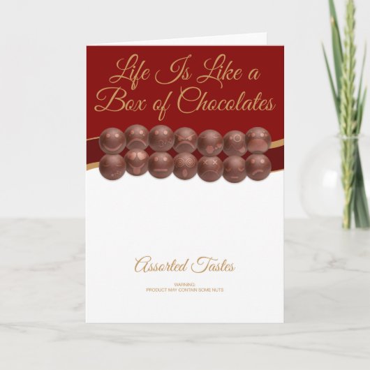 Carte La vie est comme une boîte de chocolats (Devant)
