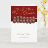 Carte La vie est comme une boîte de chocolats (Fleur jaune)