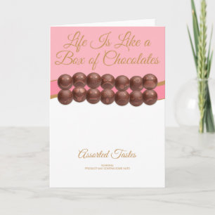 Carte La vie est comme une boîte de chocolats