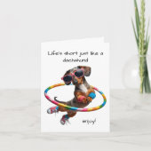 Carte La vie est courte Dachshund (Devant)