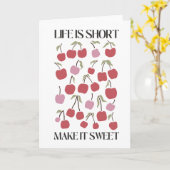 Carte La vie est courte, rendez-la douce Citation Boho F (Fleur jaune)
