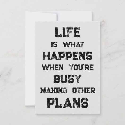 Carte La Vie Est... Devis motivationnel drôle (Devant)