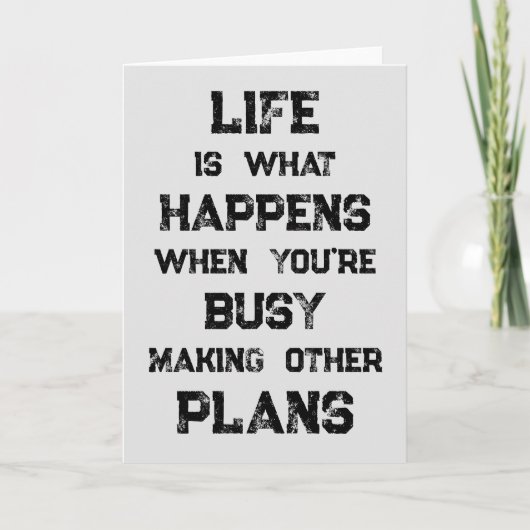 Carte La Vie Est... Devis motivationnel drôle (Devant)