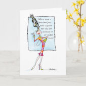 Carte La vie est dure, alors vous avez une bonne journée (Fleur jaune)