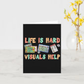 Carte La vie est dure Visuals Aide Éducation Spéciale Sp (Fleur jaune)