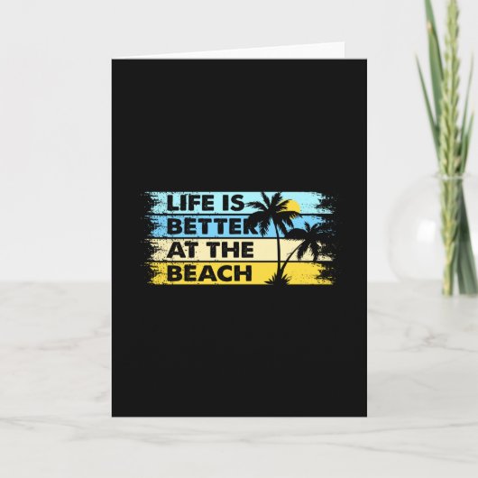 Carte La vie est meilleure à la plage (Devant)