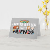 Carte La vie est meilleure avec les amis™ Chibi Art (Fleur jaune)