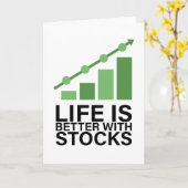 Carte La vie est meilleure avec les stocks (Fleur jaune)