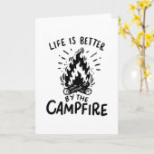Carte La Vie Est Meilleure Par Le Feu De Campagne (Fleur jaune)
