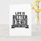 CARTE LA VIE EST MEILLEURE QUAND VOUS RETIREZ "POISSON P (Fleur jaune)