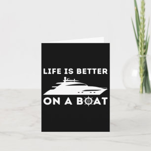 Carte La Vie Est Meilleure Sur Un Bateau - Bateau Vintag