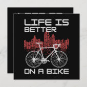 Carte La vie est meilleure sur un vélo (Devant / Derrière)