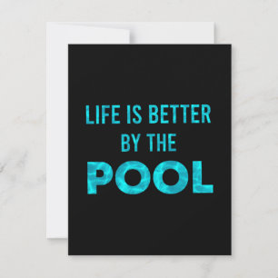Carte La Vie Est Mieux À La Piscine Été
