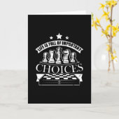 Carte La vie est pleine de choix importants Échecs (Fleur jaune)