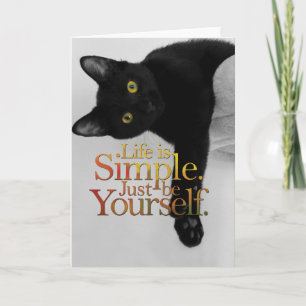 Carte La Vie Est Simple Être Votre Chat Citation Inspira