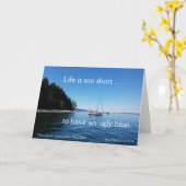 Carte La vie est trop courte (Fleur jaune)