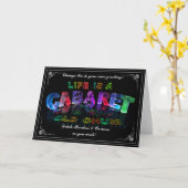 Carte La vie est un cabaret, un vieux chum (Fleur jaune)