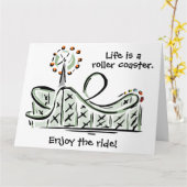 Carte La Vie Est Un Dessous de verre À Roulettes. Profit (Fleur jaune)