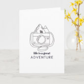 Carte La vie est une aventure (Fleur jaune)