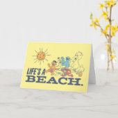 Carte La vie est une plage (Fleur jaune)