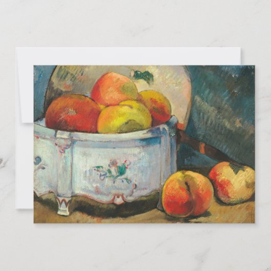 Carte La vie morte avec les pêches | Paul Gauguin (Devant)