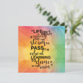 Carte "La vie n'est pas à propos" (Debout devant)