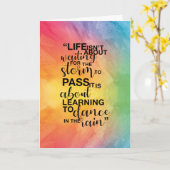 Carte "La vie n'est pas à propos" (Fleur jaune)