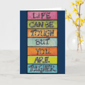 Carte La vie peut être dure - mais vous êtes plus dur! (Fleur jaune)