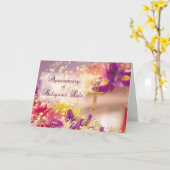 Carte La vie religieuse, nonne, fleurs et croix (Fleur jaune)