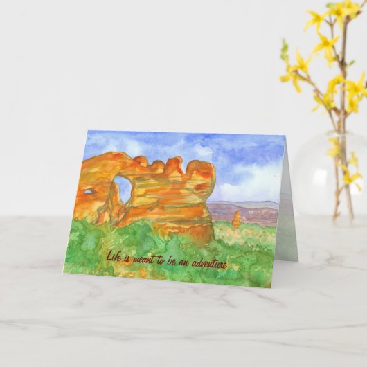 Carte La Vie Se Veut Être Une Aventure Rocks Anniversair (Fleur jaune)