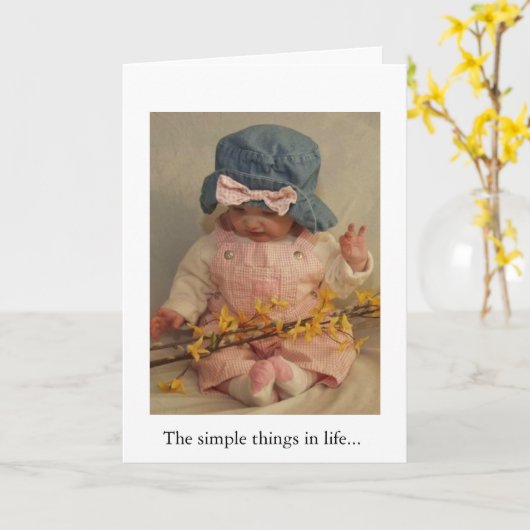 Carte La vie simple (Fleur jaune)