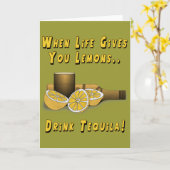 Carte La vie vous donne des citrons (Fleur jaune)