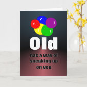 Carte La vieillesse a une façon de vous prendre par surp (Fleur jaune)
