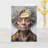 Carte La Vielle Dame Va Bien Bientôt (Fleur jaune)