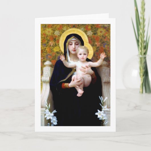 Carte La Vierge au lys, Bouguereau (Devant)
