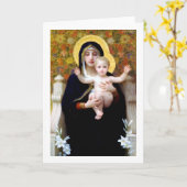 Carte La Vierge au lys, Bouguereau (Fleur jaune)