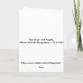 Carte La Vierge aux anges (Dos)