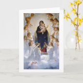 Carte La Vierge aux anges, Bouguereau (Fleur jaune)
