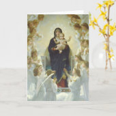 Carte La Vierge avec des anges (Fleur jaune)
