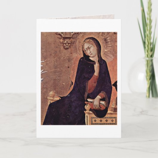 Carte La Vierge de l'annonce par Simone Martini (Devant)