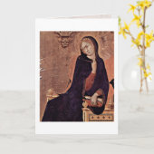 Carte La Vierge de l'annonce par Simone Martini (Fleur jaune)