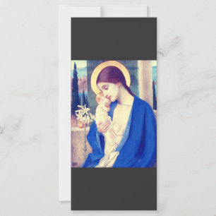 Carte La Vierge Marie et l'Enfant Jésus grâce de la Rena