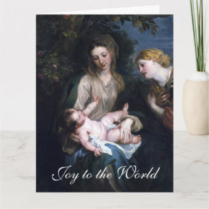 Carte La Vierge Marie et l'Enfant Jésus Vœux de Noël