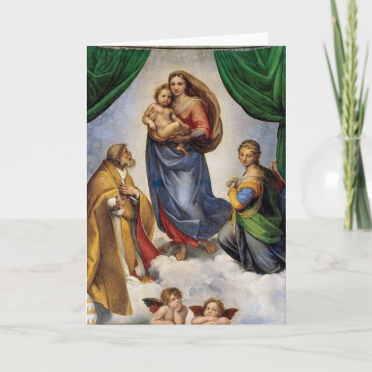 Carte La Vierge Sixtine | Raphael | (Devant)