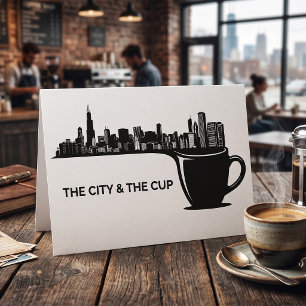 Carte La ville et la tasse Chicago Skyline