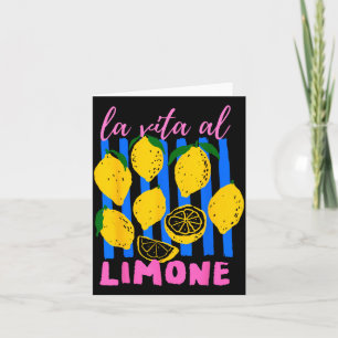 Carte La Vita Al Limone Drôle Citron Fruit Italien Été