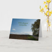 Carte La voie - Avec mes plus sincères condoléances (Fleur jaune)