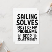 Carte La voile résout la plupart de mes problèmes. (Devant/Arrière en situation)