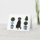 Carte Lab - Black Lab Aquarelle Chien Chien Chien Chien (Devant)