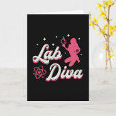 Carte Lab Diva Laboratoire Technicien Science Lab Tech (Fleur jaune)